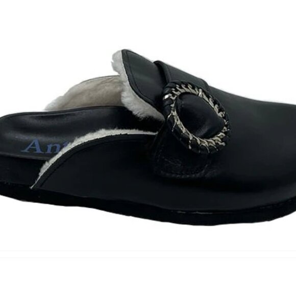 hand made Italian clogs/slipons Leather and shearling lining 5.5, 6, 6.5, 7 - Picture 2 of 5